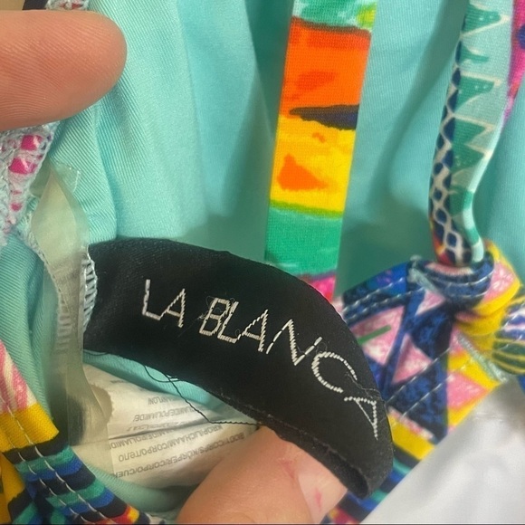 La Blanca Color Me Happy Plunging One-Piece Swimsuit 30 - Picture 6 of 9